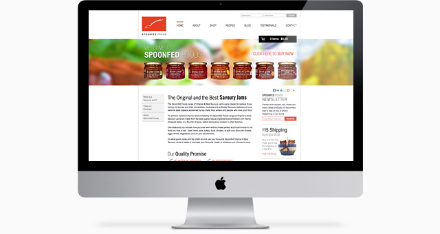 Spoonfed Foods Website Homepage